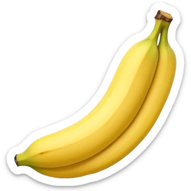 single banana with smiley face on it sticker