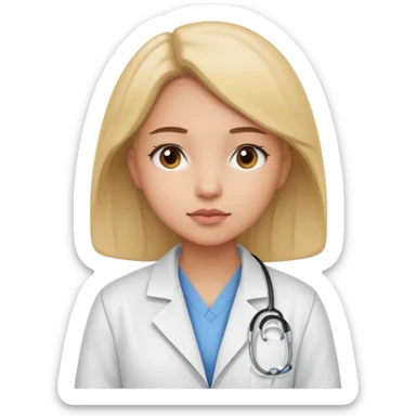 The cosmetologist girl was thinking sticker