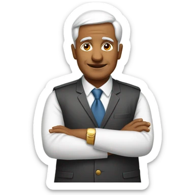 Indian politician holing up thank you hands sticker