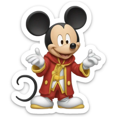 Mickey Mouse wiz Jerry mouse sticker