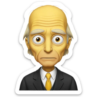 Mr. Burns, simpson, yellow skin tone. sticker