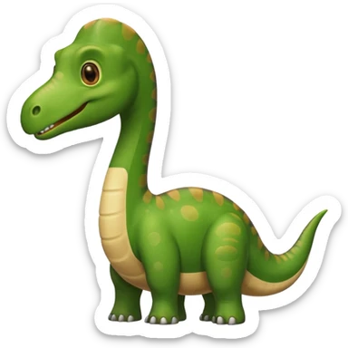 Brachiosaurus feel chill and say hi sticker