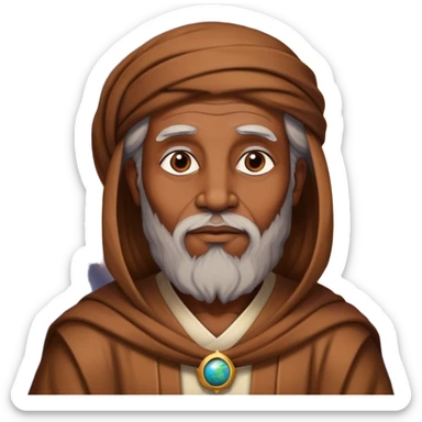 Spiritual teacher is a wise man against the background of the planet sticker