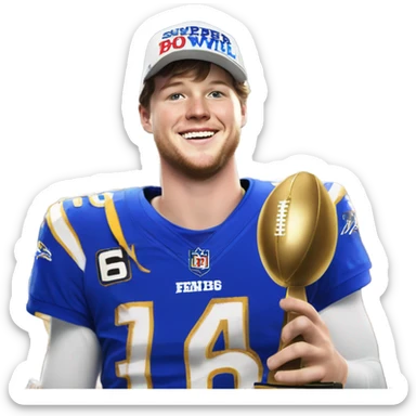 Josh Allen winning Super Bowl sticker