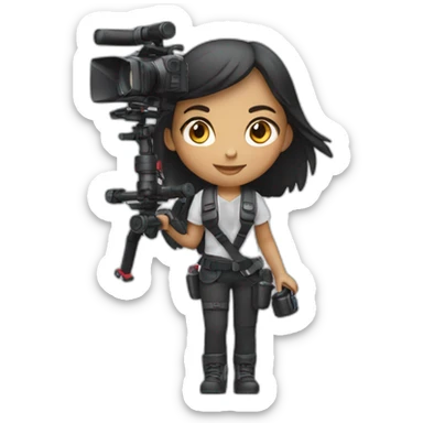 girl carrying dji ronin s3 sticker