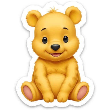a cute sitting whinne the pooh sticker