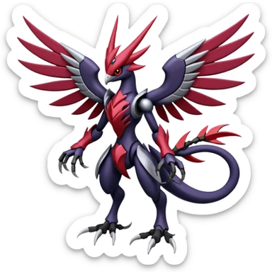 Palkia-Corviknight-Scizor-Darkrai-Genesect-Lunala-Vikavolt-fusion sticker