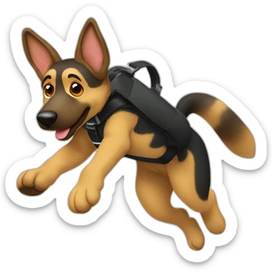 alsatian：diving sticker