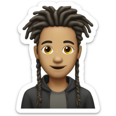 light-skin man with dreadlocks sticker