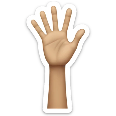 raised hand but the right hand instead of left  sticker
