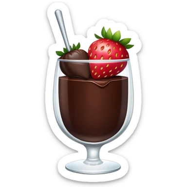 strawberries dipped in chocolate inside a glass sticker