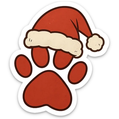 christmas paw,remove background sticker