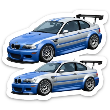 BMW M3 GT R E46 NEED FOR SPEED MOST WANTED'TAKI MAVI GÜMÜŞ resimdekini yap sticker