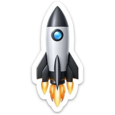 Create an emoji in which it is representing AI logo similarly like the logo of Chat GPT ,Gemini but different completely different and very professional not simple and try to make it in black and white colour . This AI named Vimaan means rocket AI so try to make it in sticker
