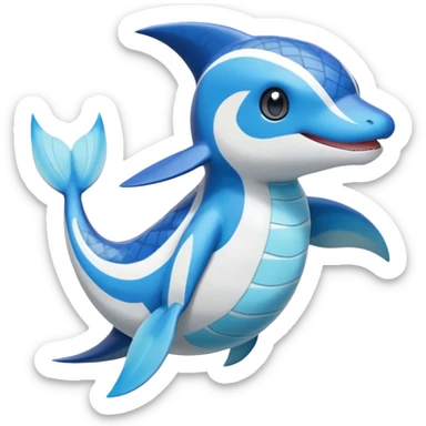 Meloetta-Sharpedo-Lapras-Pokémon-Fakémon-fusion-hybrid-creature sticker