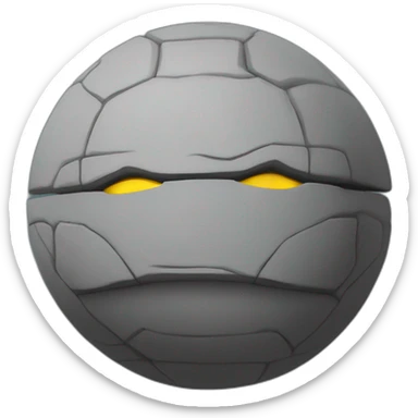 3d sphere with a cartoon simplistic andesite Teenage mutant ninja turtle skin texture with thoughtful eyes sticker