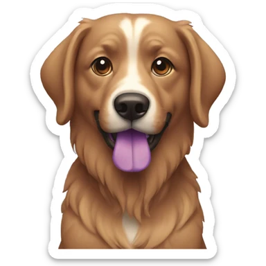 a purple dog sticker