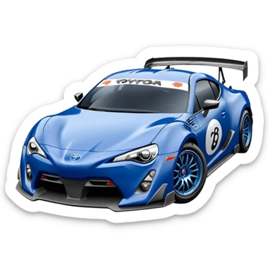 Long wheelbase widened pearly midnight snow blue 2nd generation 2025 Toyota 86 off-road hypercar racer sticker