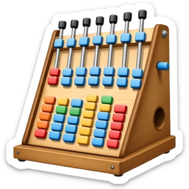 wooden glockenspiel instrument sticker