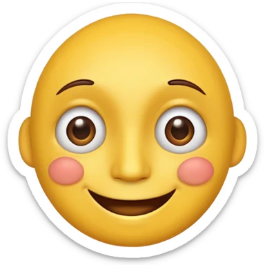 Create a yellow face nodding  sticker