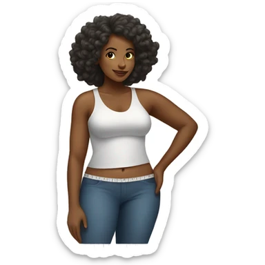 A black woman using a measuring tape to track her weight loss sticker