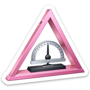 mac os icon Architect's scale, protractor, triangle, pink sticker