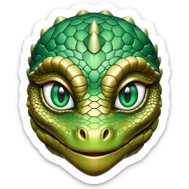 annunaki attractive female reptilian head sticker