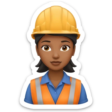 factory worker black woman  sticker
