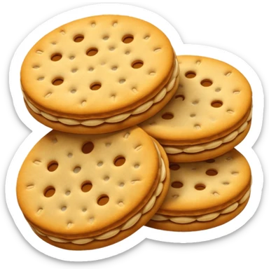 un crackers aux graines en mode emoji google sticker