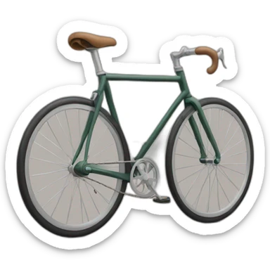 a bicycle seen from the front (as if the bicycle is coming towards the viewer) sticker