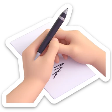 A hand holding a pen, aggressively scribbling on a piece of paper. The pen is clearly visible. The paper is filled with random black scribbles, so dense that most of it looks nearly black sticker