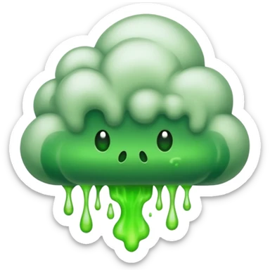 a poisonous cloud of gas, dark swamp color, realism-style sticker