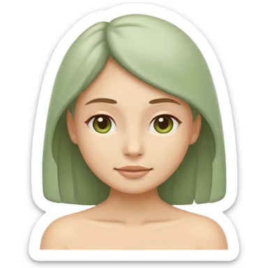 Minimal wellness emoji representing tighter skin and firmness,
subtle lifting effect, smooth contours, calm and natural,
no beauty or cosmetic symbols, soft sage green color palette sticker