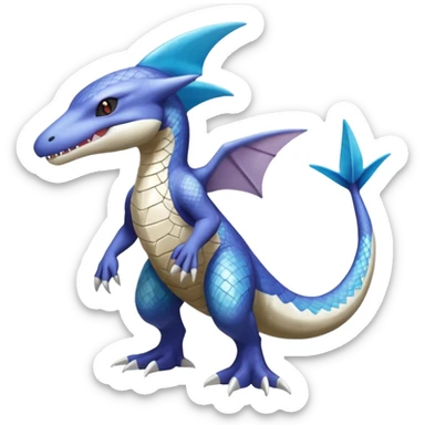 Shiny Koraidon-Latios-Marowak-Gabite-Fakémon-hybrid-creature (full body)  sticker