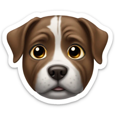 Brown brindle Dog in pajamas sticker