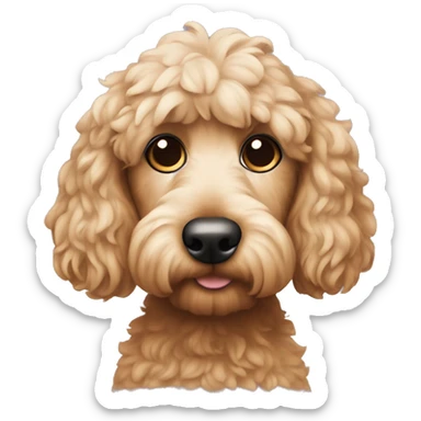 Cockapoo with no eyes sticker