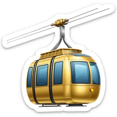 golden aerial tramway sticker