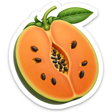 Papaya emoji sticker