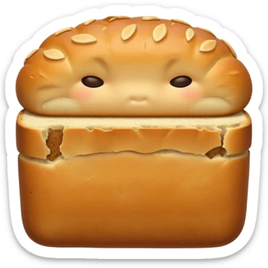 bread loaf taking a nap sticker