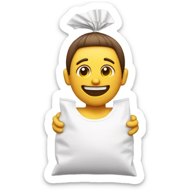 Crazy smile W bag of baking soda sticker