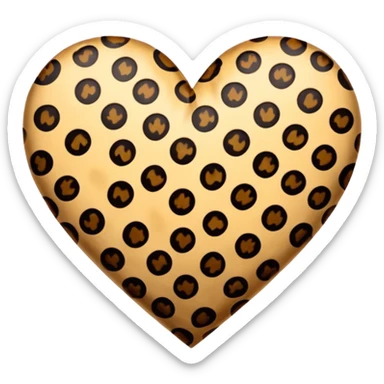 realistic leopard print heart sticker