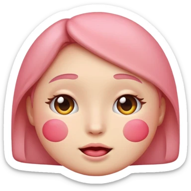 Make a blushed cheeks emoji  sticker