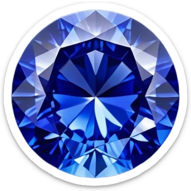 Cinematic Realistic Sapphire Emoji, Deep blue and stunning, with smooth, polished facets that gleam with a vibrant intensity. The deep blue hue reflects light in mesmerizing patterns, and a soft, glowing aura adds to the precious, regal nature of the gemstone. Soft glowing outline, capturing the essence of wisdom and royalty in a dazzling sapphire. sticker