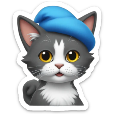 smurfcat we live we love we lie sticker