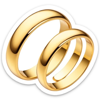 Wedding rings intertwined sticker