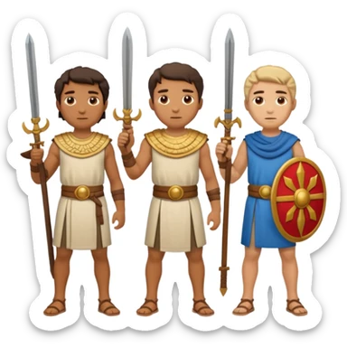  cartagines grupo de 4 cuerpo completo sticker