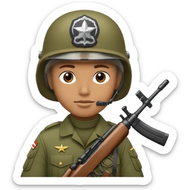 A soldier in war  sticker
