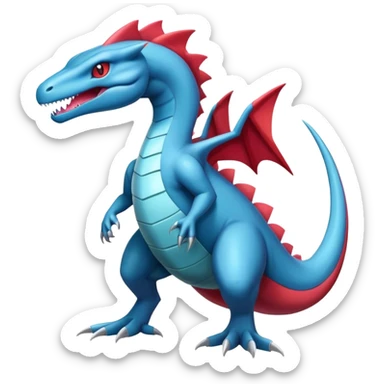 Badass cool shiny salamence-salazzle-hybrid, full body sticker