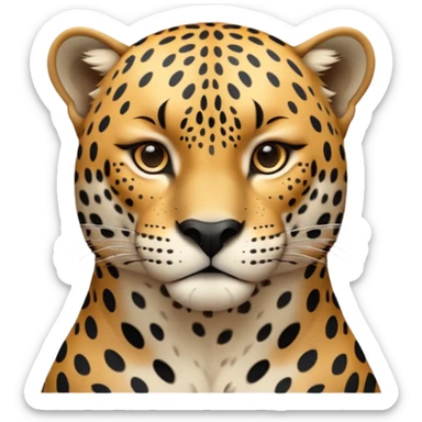 A high-resolution photo-realistic digital illustration of a baby jaguar, chest upward A high-resolution, photo-realistic digital illustration of a majestic jaguar sticker