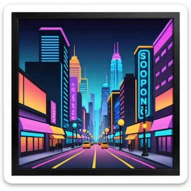 Aesthetic downtown  sticker